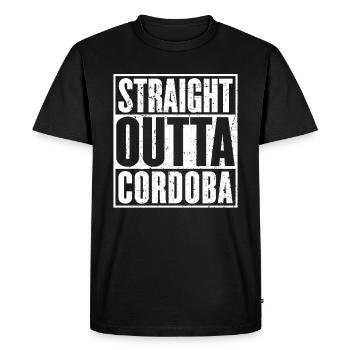Straight Outta Córdoba Vintage - T-shirt Premium bio Homme - noir - Devant - Nico (187cm)