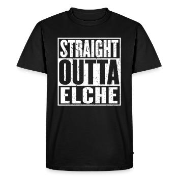Straight Outta Elche Vintage - T-shirt Premium bio Homme - noir - Devant - Nico (187cm)