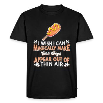 Corn dog - Men's Premium Organic T-Shirt - black - Front - Nico (187cm)