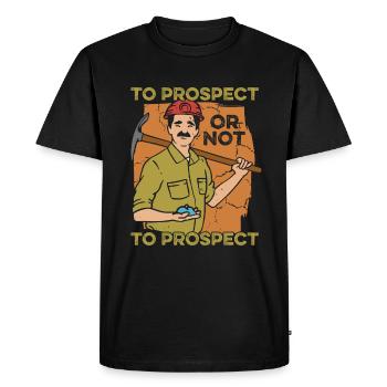 Prospector - Men's Premium Organic T-Shirt - black - Front - Nico (187cm)