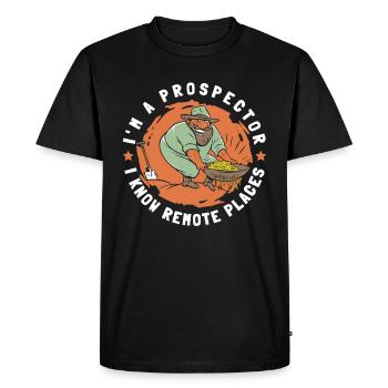 Prospector - Men's Premium Organic T-Shirt - black - Front - Nico (187cm)