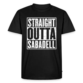 Straight Outta Sabadell Vintage - Men's Premium Organic T-Shirt - black - Front - Nico (187cm)