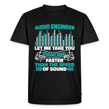 Ingénieur du son Tontechniker - T-shirt Premium bio Homme - noir - Devant - Nico (187cm)