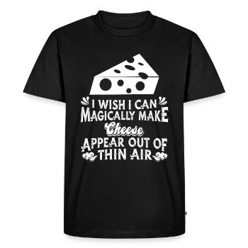 Cheese - Men's Premium Organic T-Shirt - black - Front - Nico (187cm)