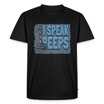 Prospector - Men's Premium Organic T-Shirt - black - Front - Nico (187cm)