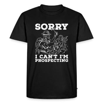 Prospector - Men's Premium Organic T-Shirt - black - Front - Nico (187cm)