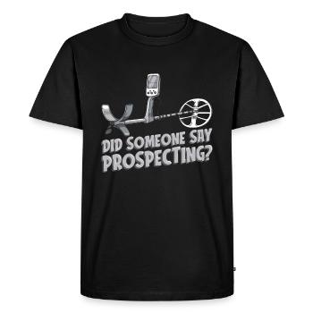 Prospector - Men's Premium Organic T-Shirt - black - Front - Nico (187cm)