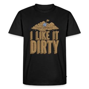 Prospector - Men's Premium Organic T-Shirt - black - Front - Nico (187cm)