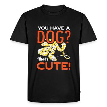 Vous avez un chien qui est mignon Banana Ball Python - T-shirt Premium bio Homme - noir - Devant - Nico (187cm)