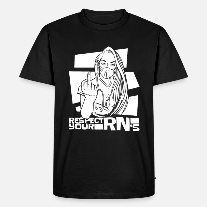 Krankenschwester - Männer Premium Bio T-Shirt - Schwarz