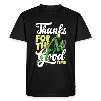 Praying Mantis Insect Bug Collector Thanks For - Men's Premium Organic T-Shirt - black - Front - Nico (187cm)
