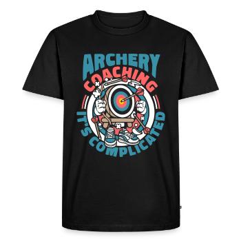 Tir à l’arc Flèche Tir à l’arc Tir à l’arc - T-shirt Premium bio Homme - noir - Devant - Nico (187cm)