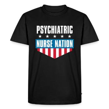 Infirmier - T-shirt Premium bio Homme - noir - Devant - Nico (187cm)