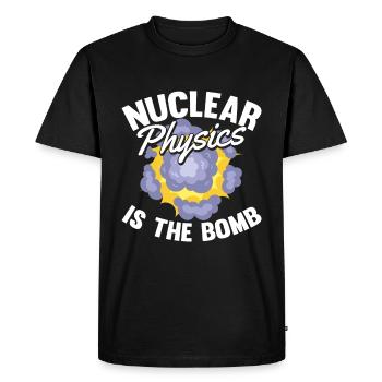 Physicien physicien - T-shirt Premium bio Homme - noir - Devant - Nico (187cm)