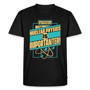 Physicien physicien - T-shirt Premium bio Homme - noir - Devant - Nico (187cm)