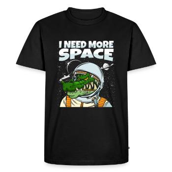 Crocodile Alligator - Men's Premium Organic T-Shirt - black - Front - Nico (187cm)