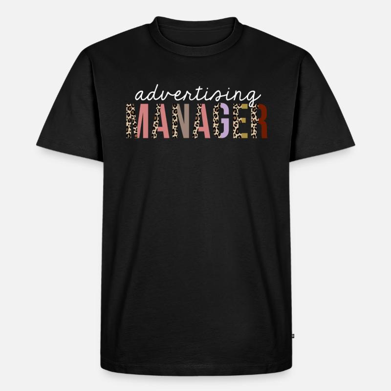 Werbemanager Leopard Print lustiges Geschenk - Männer Premium Bio T-Shirt - Schwarz