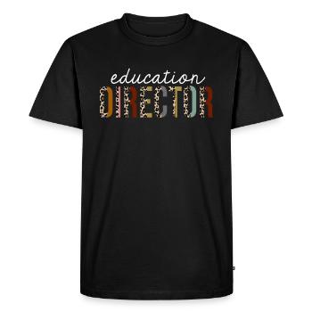 Directeur de l’éducation Leopard Print Funny Gift - T-shirt Premium bio Homme - noir - Devant - Nico (187cm)