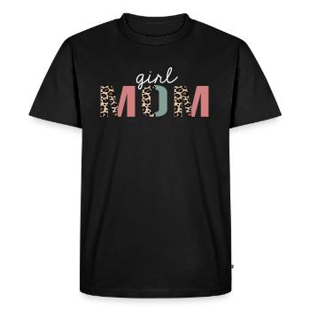 fille maman Leopard Print Drôle Cadeau - T-shirt Premium bio Homme - noir - Devant - Nico (187cm)