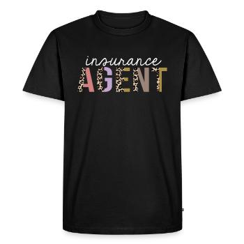 Agent d’assurance Leopard Print Funny Gift - T-shirt Premium bio Homme - noir - Devant - Nico (187cm)