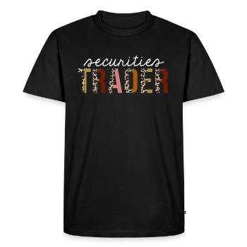 Négociant en valeurs mobilières Leopard Print Drôle cadeau - T-shirt Premium bio Homme - noir - Devant - Nico (187cm)