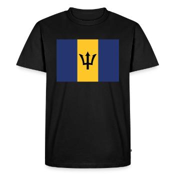 Official Barbados Flag Barbadian Country Pride - Men's Premium Organic T-Shirt - black - Front - Nico (187cm)