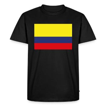 Drapeau officiel de la Colombie Fierté du pays colombien - T-shirt Premium bio Homme - noir - Devant - Nico (187cm)