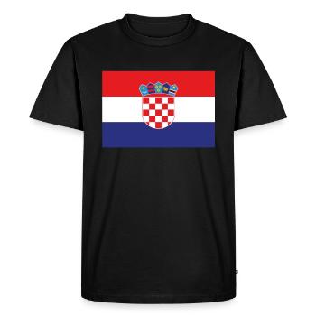 Drapeau officiel de la Croatie Croate Country Pride - T-shirt Premium bio Homme - noir - Devant - Nico (187cm)