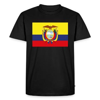 Drapeau officiel de l’Équateur Fierté du pays équatorien - T-shirt Premium bio Homme - noir - Devant - Nico (187cm)