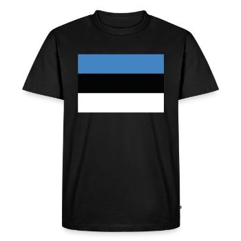 Drapeau officiel de l’Estonie Fierté du pays estonien - T-shirt Premium bio Homme - noir - Devant - Nico (187cm)