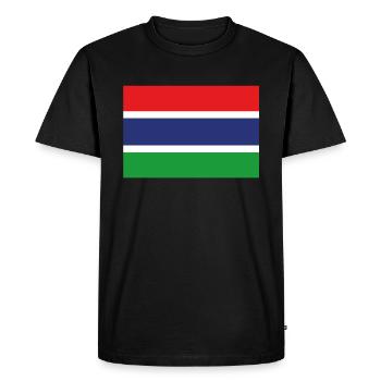 Drapeau officiel de la Gambie Pays géorgien gambien - T-shirt Premium bio Homme - noir - Devant - Nico (187cm)