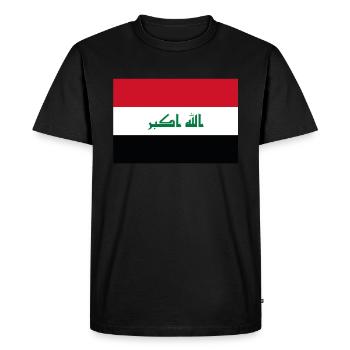 Drapeau officiel de l’Irak Fierté du pays irakien - T-shirt Premium bio Homme - noir - Devant - Nico (187cm)