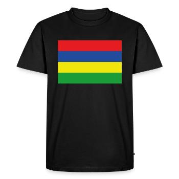 Official Mauritius Flag Mauritian Country Pride - Men's Premium Organic T-Shirt - black - Front - Nico (187cm)