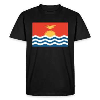 Official Kiribati Flag Gilbert Gilbertes Country - Men's Premium Organic T-Shirt - black - Front - Nico (187cm)