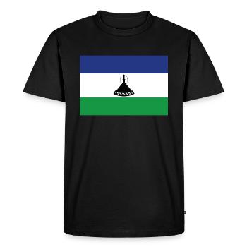 Drapeau officiel du Lesotho Liberian Country Pride - T-shirt Premium bio Homme - noir - Devant - Nico (187cm)