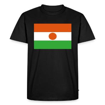 Drapeau officiel du Niger Niger Country Pride - T-shirt Premium bio Homme - noir - Devant - Nico (187cm)