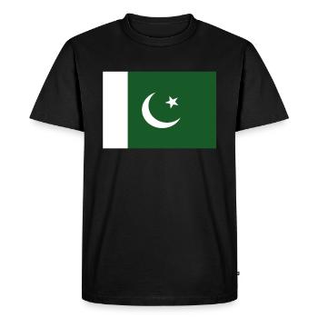 Drapeau officiel du Pakistan Pakistan Country Pride - T-shirt Premium bio Homme - noir - Devant - Nico (187cm)