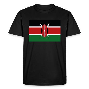 Drapeau officiel du Kenya Kenyan Country Pride - T-shirt Premium bio Homme - noir - Devant - Nico (187cm)