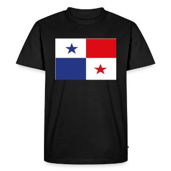 Official Panama Flag Panamanian Country Pride - Men's Premium Organic T-Shirt - black - Front - Nico (187cm)