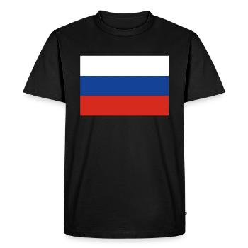 Official Russia Flag Russian Country Pride - Men's Premium Organic T-Shirt - black - Front - Nico (187cm)