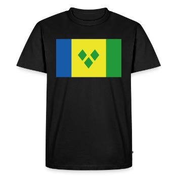 Drapeau officiel de Saint-Vincent Pays Vincentien - T-shirt Premium bio Homme - noir - Devant - Nico (187cm)