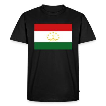 Drapeau officiel du Tadjikistan Tadjik ou pays tadjik - T-shirt Premium bio Homme - noir - Devant - Nico (187cm)
