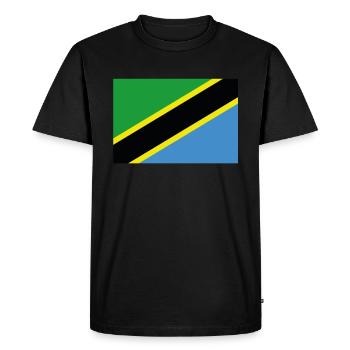 Drapeau officiel de la Tanzanie Tanzanian Country Pride - T-shirt Premium bio Homme - noir - Devant - Nico (187cm)