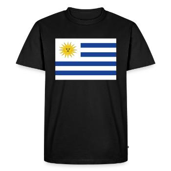 Drapeau officiel uruguayen Fierté du pays uruguayen - T-shirt Premium bio Homme - noir - Devant - Nico (187cm)