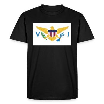 Pays officiel des îles Vierges Flag Islanders - T-shirt Premium bio Homme - noir - Devant - Nico (187cm)
