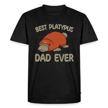 Best Platypus Papa Ever - Men's Premium Organic T-Shirt - black - Front - Nico (187cm)