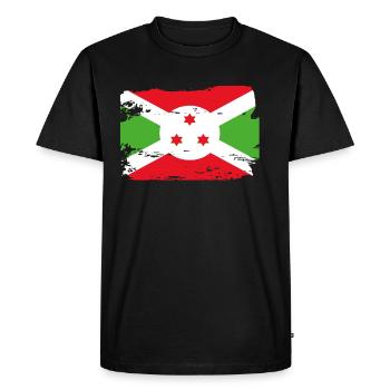 Drapeau officiel du Burundi Burundi Country Pride - T-shirt Premium bio Homme - noir - Devant - Nico (187cm)