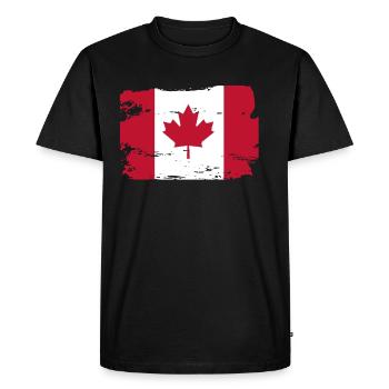 Official Canada Flag Canadian Country Pride - Men's Premium Organic T-Shirt - black - Front - Nico (187cm)