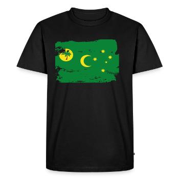 Official Cocos Flag Keeling Islands Country Pride - Men's Premium Organic T-Shirt - black - Front - Nico (187cm)