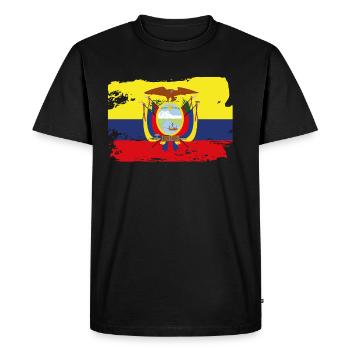 Drapeau officiel de l’Équateur Fierté du pays équatorien - T-shirt Premium bio Homme - noir - Devant - Nico (187cm)